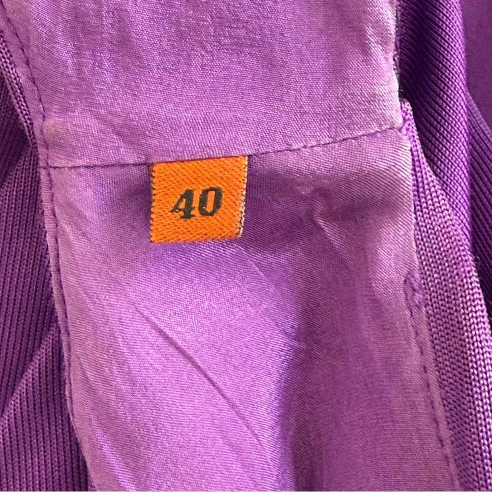 Missoni Purple One-Shoulder Dress with Embroidered Hem Size 40 - Picture 6 of 9